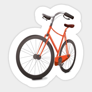 Red Bicycle Sticker